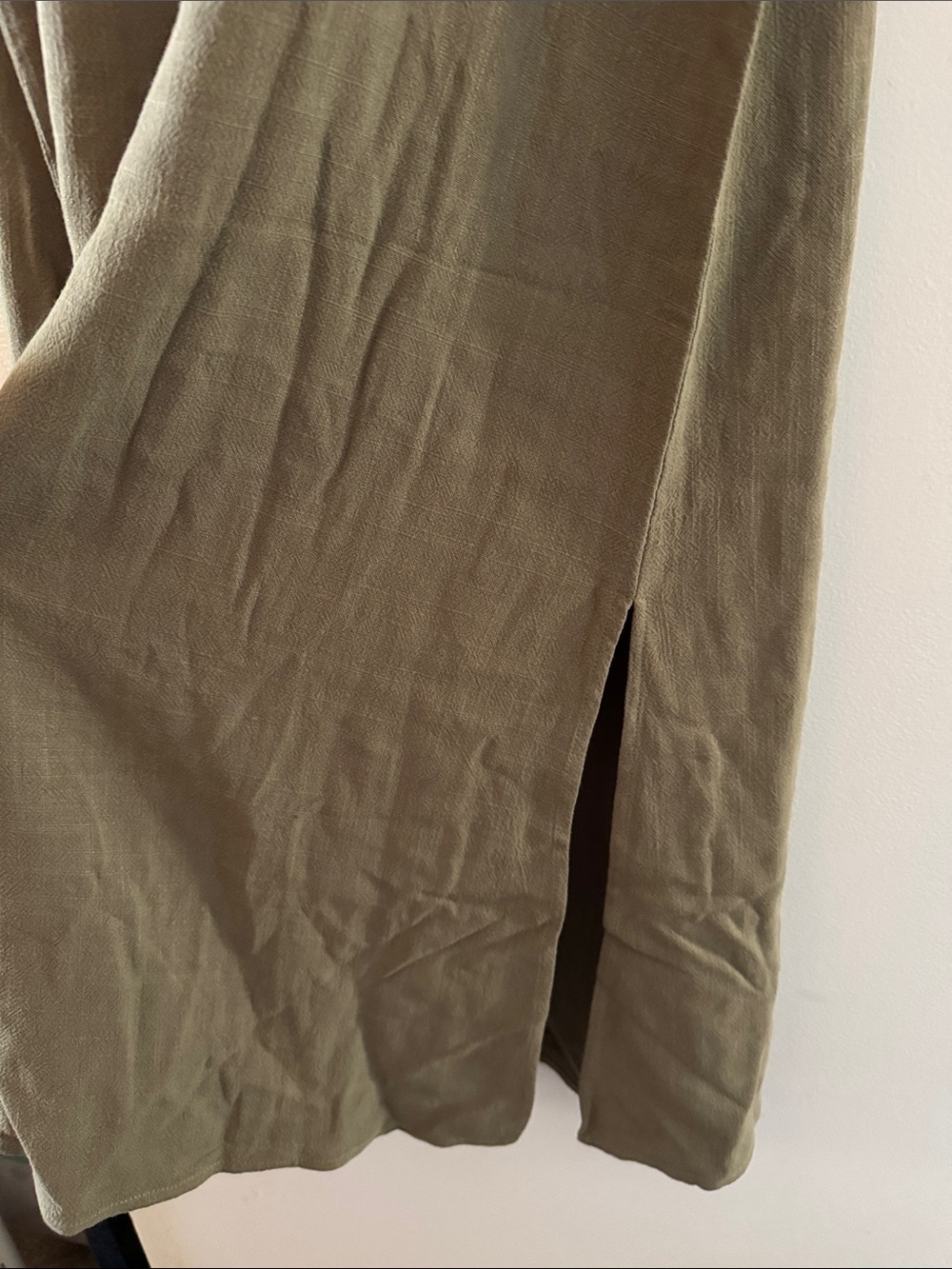 Carly Jean Los Angeles Olive Green Slip Dress - size L - Picture 5 of 5